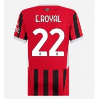 Camisa de Futebol AC Milan Emerson Royal #22 Equipamento Principal Mulheres 2024-25 Manga Curta